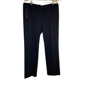 Vince Camuto Pants Womens 14 Black Regular Fit Flat Front Casual Trouser